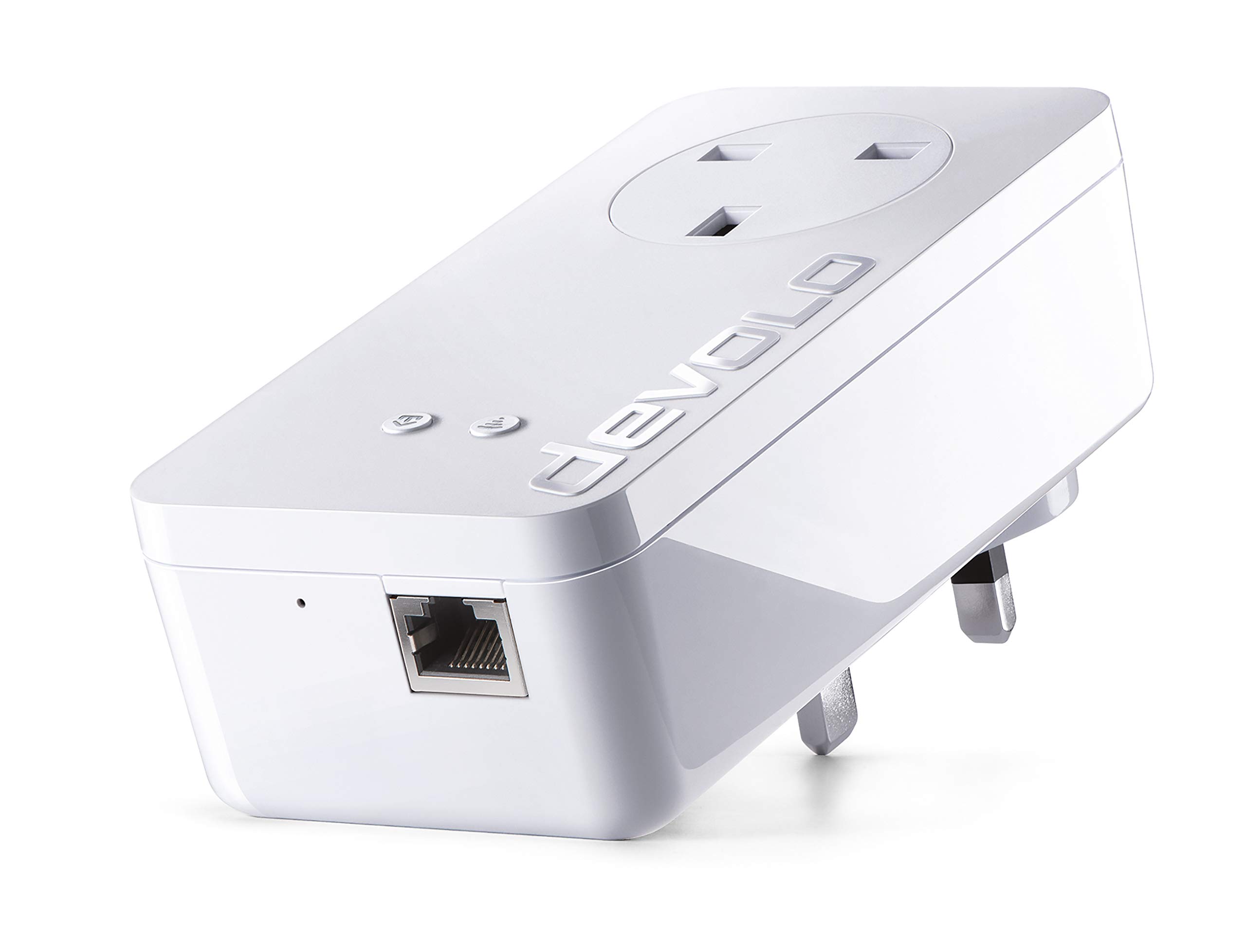 Devolo 9831 Dlan 550+ Wi-Fi Add-On Powerline Adapter (Powerline Speeds Up To 500 Mbps, Easy Installation, Pass-Thru Socket, Wi-Fi Move Technology, Whole Home Wi-Fi)