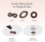 Kitsch Spiral Hair Ties Brunette 8pc No Damage Creaseless Coil Ponytail Holders view 9