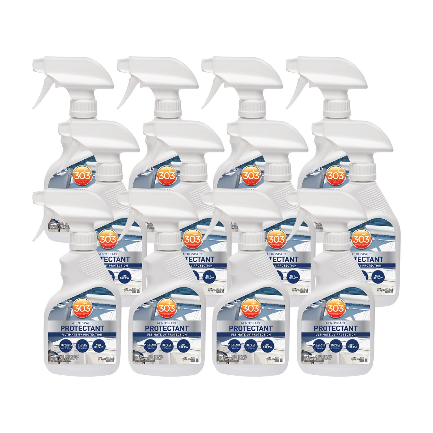Photo 1 of 303 Marine Aerospace Protectant – UV Protection – Repels Dust, Dirt, & Staining – Smooth Matte Finish – Restores Like-New Appearance – 10 Fl. Oz. (30305-12PK)