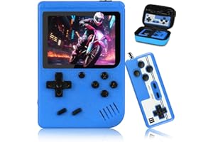 HIDERACOON Retro Handheld Game Console, Mini Arcade Machines Built-in 500 Classical FC Games, Portable Handheld Video Games for Kids and Adult, Gameboy Console Box Support TV Output. (Blue)