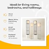 MiniSun Grey Wooden Floor Lamp with Storage Shelves 159cm 10W Bulb view 3