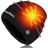 MuroMucci Heated Hat, Electric Winter Heated Beanie Hat with 7.4V Rechargeable Battery