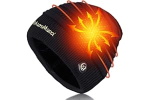 MuroMucci Heated Hat, Electric Winter Heated Beanie Hat with 7.4V Rechargeable Battery