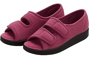 Women’s Easy Closure Open Toed Sandals for Seniors - Indoor & Outdoor