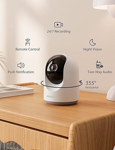 GNCC Pet Camera, Indoor Camera for Baby/Pet/Security with Night