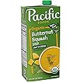 Pacific Foods Organic Butternut Squash Soup, Plant Based Light Sodium Soup, 32 oz Carton