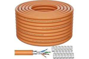 Cat 7 Outdoor Ethernet Cable 250ft, SFTP Triple Shielded Ethernet Cable, High Speed Internet Cable 10Gbps 600MHz, Bulk Networ