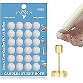 Taper Candle Sticky Dots - White Wax Candle Adhesive Dots - Unscented Cire Adhesive for Secure Candle Placement - Easy Clean and Traceless for DIY Projects - Pack of 24