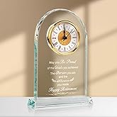 Retirement Gifts for Men/Woman - Premium Glass Retirement Clock, 2025 Happy Retirement Engraved Inspirational Gift for Retired Friends, Coworker, Boss, Leader, Employee Farewell Present (H R)