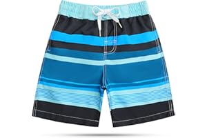 SIX ISLANDS Boys Swim Trunks - Quick-Dry, Comfortable, Ages 5/6 to 18/20 - Fun Patterns, Durable Design Boys Bathing Suit