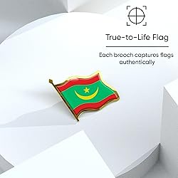 Mauritania Flag Lapel Pin - Enamel Metal National