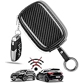 Carbon Zone Faraday Key Fob Protector Carbon Fiber Car Key Shielding Bag for RFID Signal Blocking Anti-Theft Accessory for RFID Blocking Car Key Pouch Anti-Theft Car Security Cage