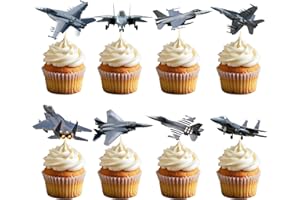 Deorfuy Airplane Birthday Party Decorations - 40PCS Airplane Cupcake Toppers Bday Decoration Cupcake Picks Decor Baby Shower Supplies
