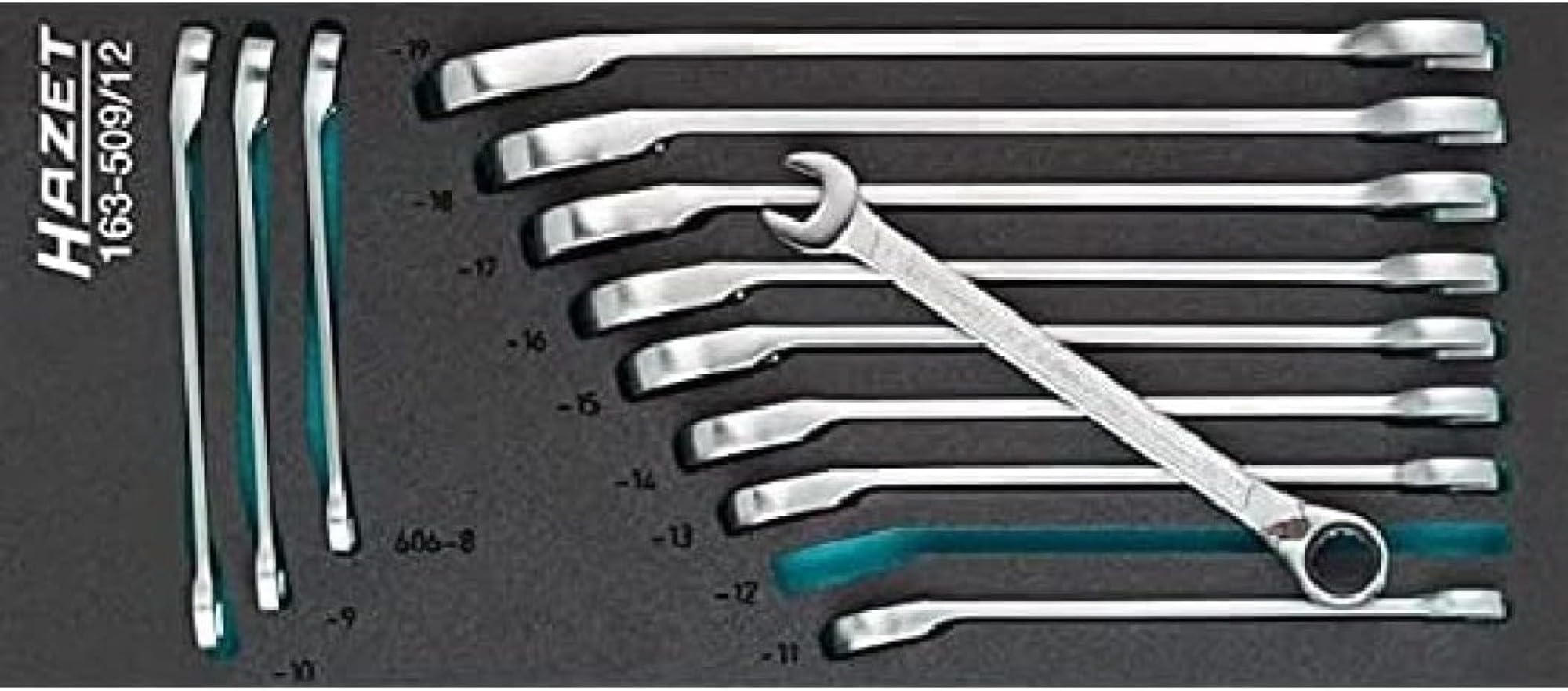 HAZET 163-509/12 Ratchet Combination Spanner Set