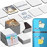 LaiHiulaan 80Pcs Sublimation Magnet Blanks Set, Personalized Sublimation Refrigerator Magnet for Home Kitchen with 40Pcs Blan