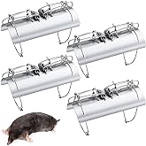 Mole Trap Half Round Metal Mole Trap,4 Packs | Reusable Ground Squirrel Trap Gopher Rat Vole Traps for Outdoor Lawn Garden Yard Gopher Vole