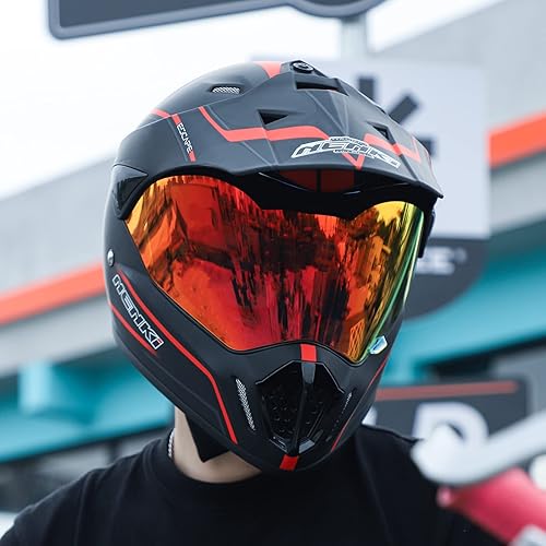 NENKI Dual Sport Helmet Motocross Helmet Dirt Bike Helmet ATV