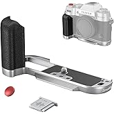 SMALLRIG X-T50 Handgrip, Silicone L-Shape Handle for FUJIFILM X-T50 Camera, Built-in Quick Release Plate for Arca, with Shutter Button and Hot Shoe Cover, Silver - 4713