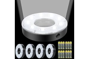 KINGTOP LED Golf Hole Lights with Lens, Light Up Night Golf, Putt-Putt Flag Cup Glow Lamp, Glowing in The Dark Backyard Putting Green, EZ Install Great for Golfing Party Camping