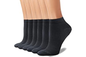 Dlunsy Women's Cotton Ankle Socks Anti-slid Athletic Running Socks Casual Low Cut Socks 6 Pairs