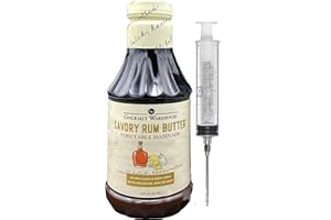 Gourmet Warehouse Savory Rum Butter Injectable Marinade with Syringe Included 16 Ounces - (Pack of 1)