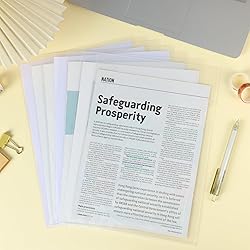 EOOUT Clear Folders, 24pcs Plastic Folders, Project