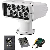 ACR RCL-100 LED Searchlight &ndash; 900+ Meter Beam, 220,000 CD Brightness, 12V/24V, Waterproof, Marine-Grade, Remote-Controlled Spotlight for Boat, Yacht, Fishing, Navigation, Search Light