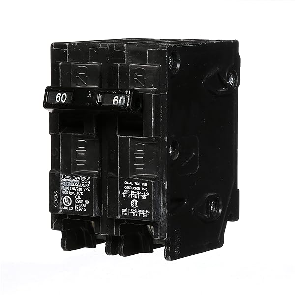 Siemens Q260 60amp Double Pole Type Qp Circuit Breaker, Black Korting