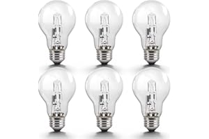 Vilapow A19 Halogen Light Bulb E26 43 Watt 120v Clear Incandescent Light Bulbs 60 Watt Daylight for Table Lamps & Home Lighti