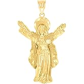 14Kt Yellow Gold Mens Jesus Religious Charm Pendant