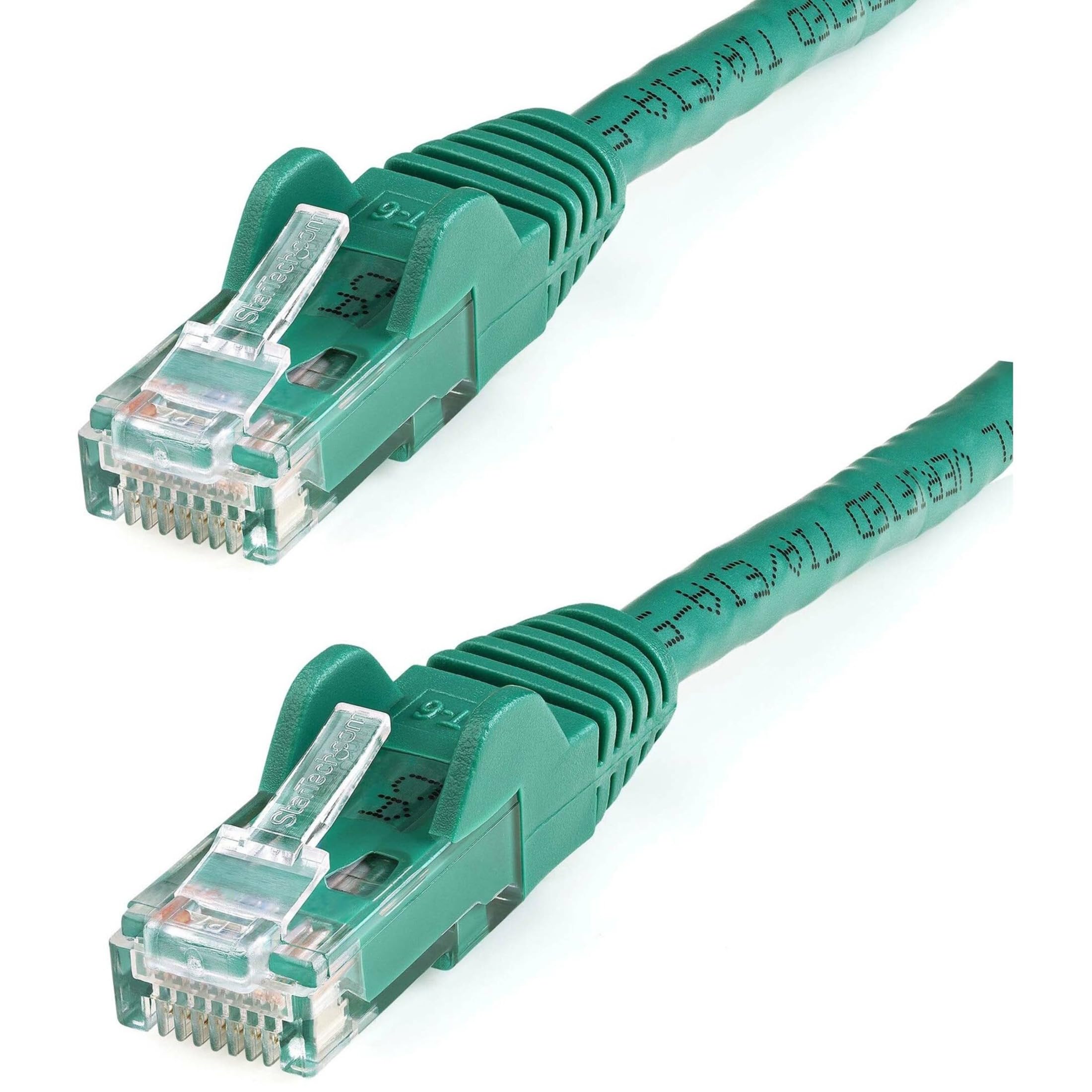 StarTech.com 25ft CAT6 Ethernet Cable - Green CAT 6 Gigabit Ethernet Wire -650MHz 100W PoE RJ45 UTP Network/Patch Cord Snagless w/Strain Relief Fluke Tested/Wiring is UL Certified/TIA (N6PATCH25GN) — image 1