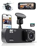 Dash Camera for Cars, Ultra HD 8K Dash Cam, Dash