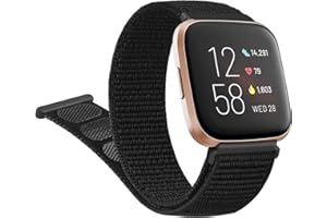 VANCLE Nylon Bands for Fitbit Versa 2 Bands/Fitbit Versa/Versa Lite/Versa SE for Women Men, Soft Breathable Sport Replacement Wristbands for Fitbit Versa 2