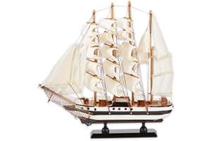 GIFTS & DECORS Gifts & Decor Zingz & Thingz Ahoy Collection Wooden Passat Ship Model, 13x2.75x12