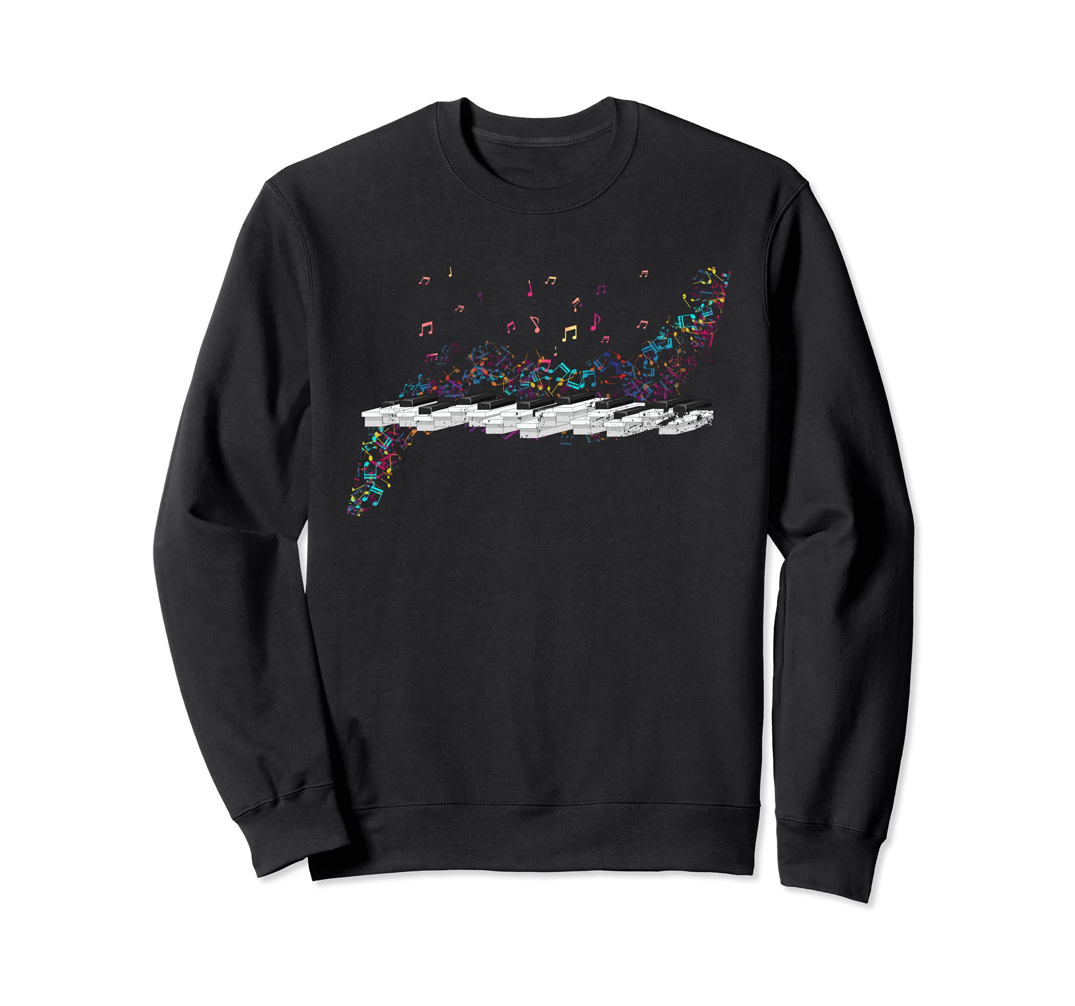 Music Notes Keyboard Pianist Musical Instrument Piano Sweatshirt