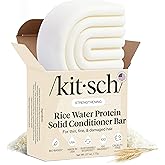 Kitsch Rice Water Conditioner Bar for Hair Growth – Rice Protein Hair Conditioner Bar to Repair Damage, Prevent Split Ends & Boosts Shine – Paraben, Silicone & Sulfate-Free Hair Care - 2.7 oz