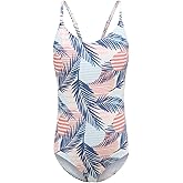 Girls One Piece Swimsuits Striped Rainbow Bathing Suit Swimwear