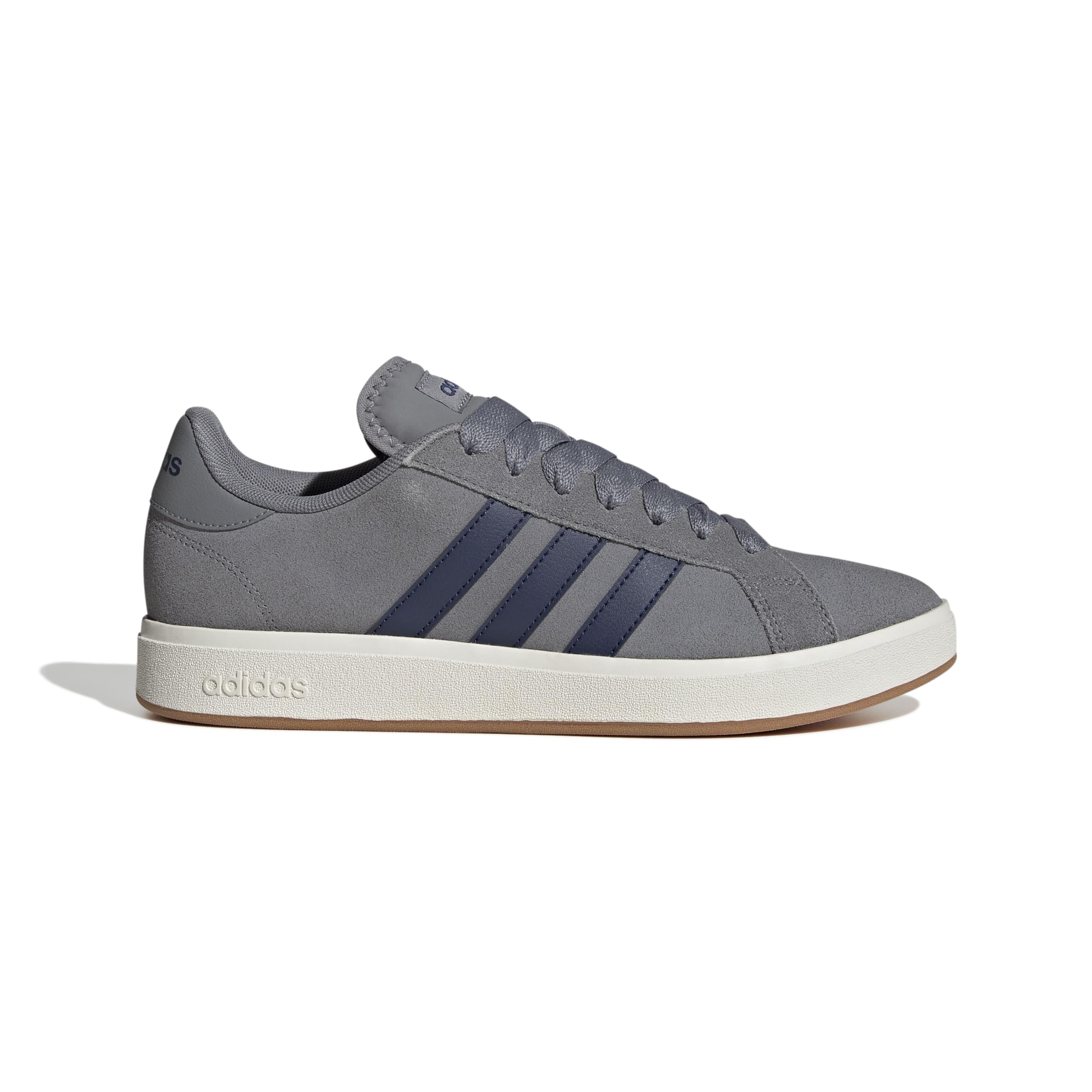 Adidas Herren Grand Court Base 00s Shoes, Grey Three/Dark Blue/Off White, 44 2/3 EU 2