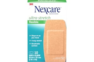 Nexcare™ Ultra Stretch Bandages CS103-CA, Knee & Elbow, 10/Pack