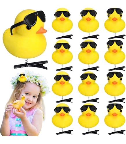 Amazon.com : Luinabio 30 Pcs Duck Hair Clips Yellow Duck  display picture 3