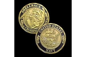 Jokimu USN Navy Military Coin Shellback Crossing The Line Sailor Challenge Coins