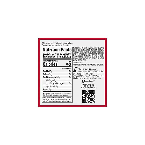 ICE BREAKERS DUO FRUIT PLUS COOL STRAWBERRY FLAVORED SUGAR FREE MINTS PUCKS, 1.3 OZ (8 COUNT)
