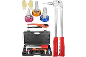 Noliven PEX Tube Expansion Tool Kit for Commercial Project, PEX Tubing Cutter with 1/2", 3/4", 1" Expansion Heads, Expansion 