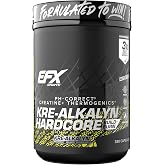 EFX Sports Kre-Alkalyn Hardcore | Thermogenic pH Correct Creatine Monohydrate Pill Supplement | Energy &amp; Strength Pre Workout | 126 Servings, 380 Capsules