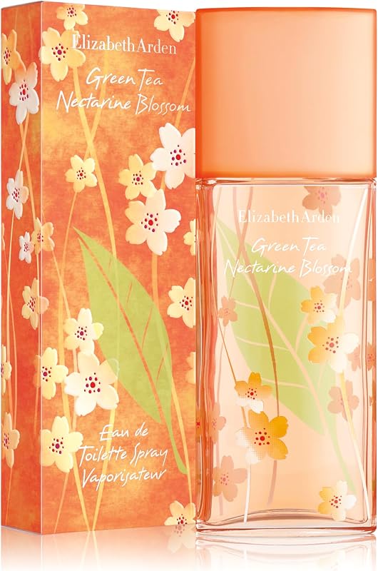 - Green Tea Nectarine, Eau de Toilette, Perfume con Té Verde, con Notas de Melocotón y Bergamota, Aroma Afrutado, Perfume para Mujer - 100 ml