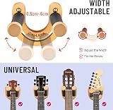 CAHAYA CY0297 Guitar Wall Mount Hanger 13kg Load, Smiley U-Shaped 5 Picks view 2