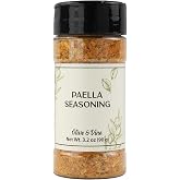 Olive &amp; Vine, Paella Seasoning, 3.2 Oz | For enhancing paella, seasoning seafood, and adding flavor to rice dishes