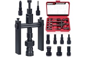 Bornpye 10 Piece Motorcycle Blind Internal Inner Insert Inside Bearing Extractor Puller Tool Kit Motorcycle Inner Bearing Removal Tool Set 8-25MM (Red)