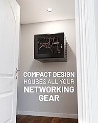 ECHOGEAR 9U Network Rack - Enclosed Wall Mount Rack