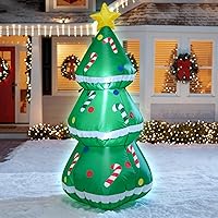 DROFELY 3.5 FT Christmas Inflatables Candy Christmas Tree Blow Up Decoration with LED Lights Indoor Outdoor Graden Yard Lawn Party Holiday Decor